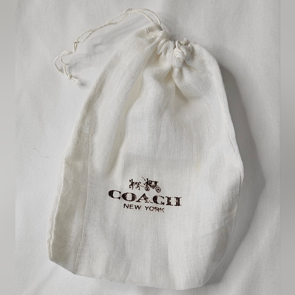 Coach White Drawstring Dust Bag
